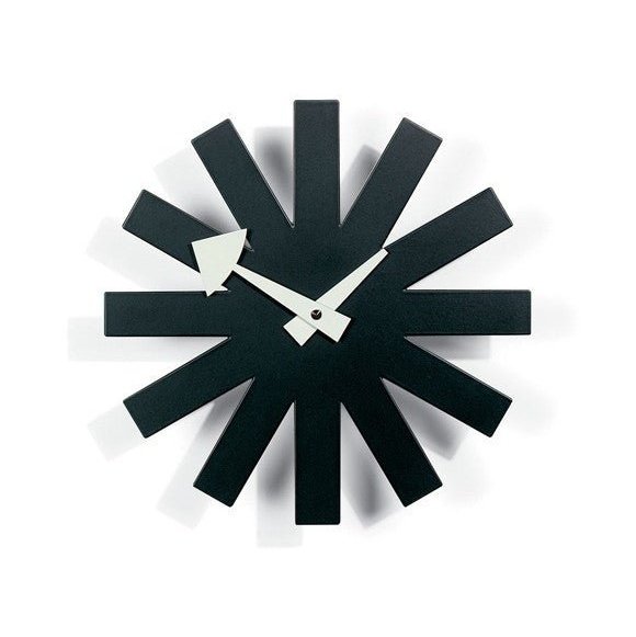 George Nelson Style Black Asterisk Clock